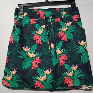 Duluth Trading Co Floral Skirt - Green and Pink